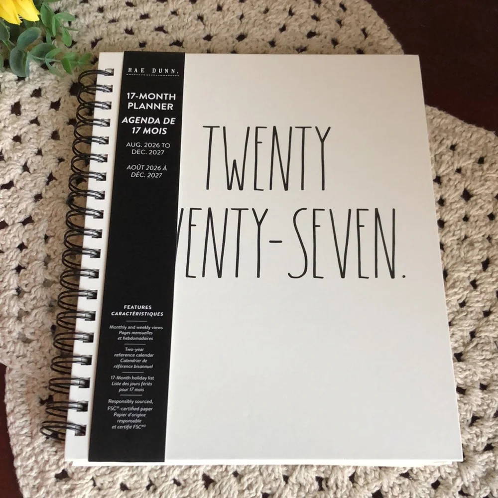 Rae Dunn White Spiral 2027 Planner